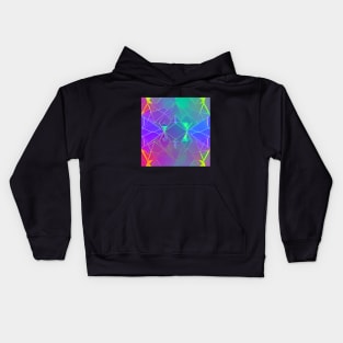 Neon Line Geometric Kids Hoodie